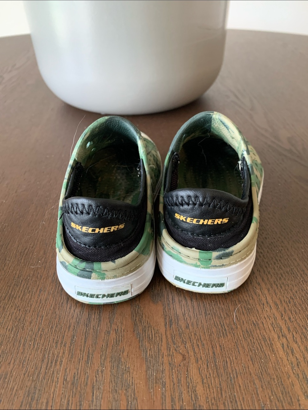 Skechers Kids Slip-On Sneakers in Green Camouflage